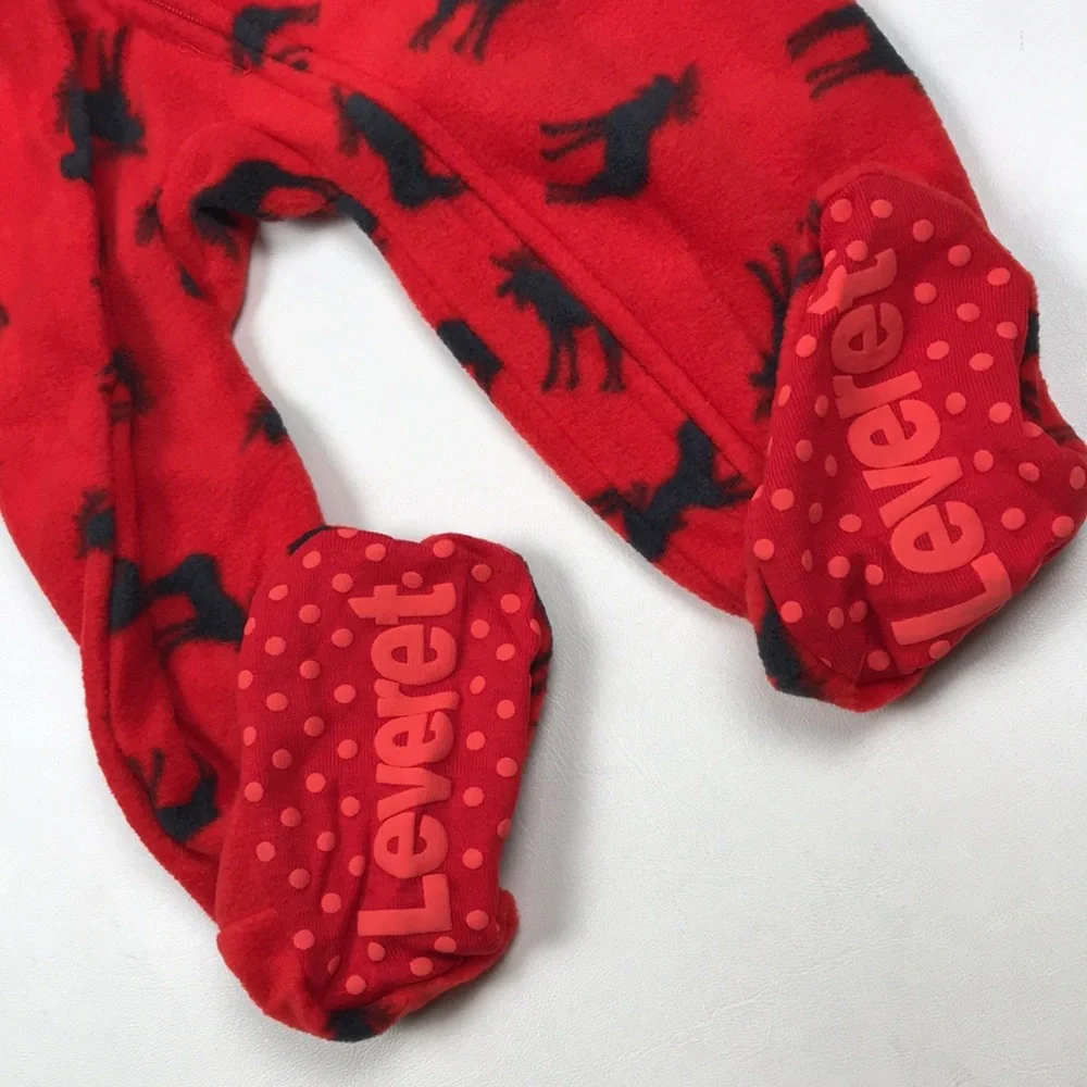 BUNDLE of 2 Leveret Baby Pajamas Zip Up Bodysuits NWT